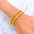 Palatial Iconic 22k Gold Pipe Bangles