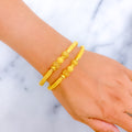 Classic Festive 22k Gold Pipe Bangles