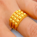 Extravagant Multi-Bead 22k Gold Lush Ring