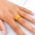 Extravagant Multi-Bead 22k Gold Lush Ring