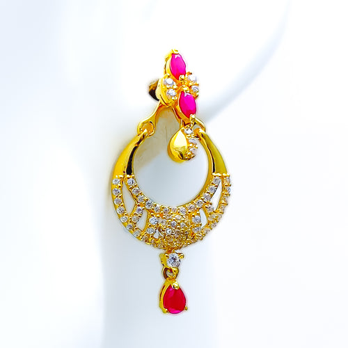 opulent-dainty-22k-gold-cz-hanging-earrings