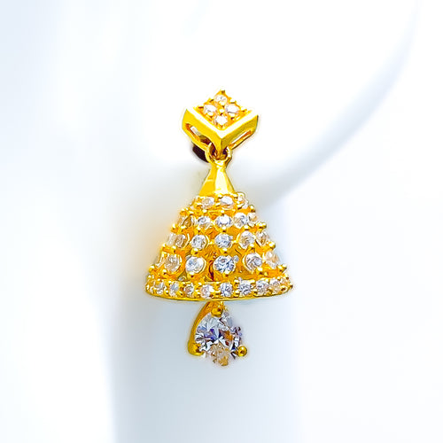 sparkling-regal-22k-gold-cz-hanging-earrings