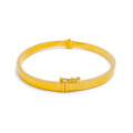 Delightful 21K Gold Skinny Screw Bangle Bracelet