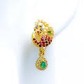 exquisite-charming-22k-gold-cz-hanging-earrings
