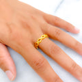 Minimalist Sculptural 22k Gold Infinity Ring