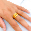 Opulent Dapper 22k Gold Stately Ring