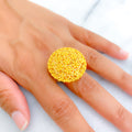 Timeless Beautiful Flower 22k Gold Statement Ring