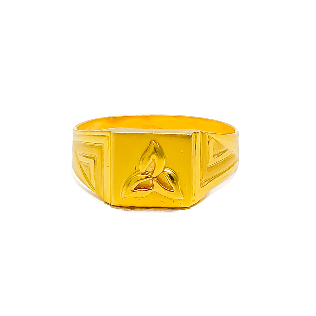 Stylish Sleek Men's 22k Gold Ring – Andaaz Jewelers