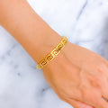 Gleaming Lustrous 21K Gold Contour Flexi Bangle Bracelet