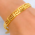 Gleaming Lustrous 21K Gold Contour Flexi Bangle Bracelet