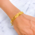 Gleaming Lustrous 21K Gold Contour Flexi Bangle Bracelet