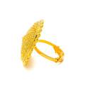 Stylish Palatial Curved 22k Gold Statement Ring 