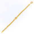 Refined Posh Oval 21k Gold Bracelet 