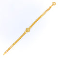 Striking Shiny Flower 21k Gold Bracelet