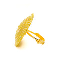 Decorative Ornate 22k Gold Statement Ring 