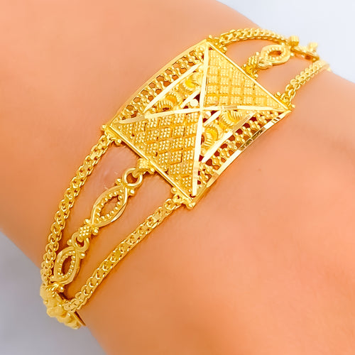 Precious Embellished 22k Gold Bracelet