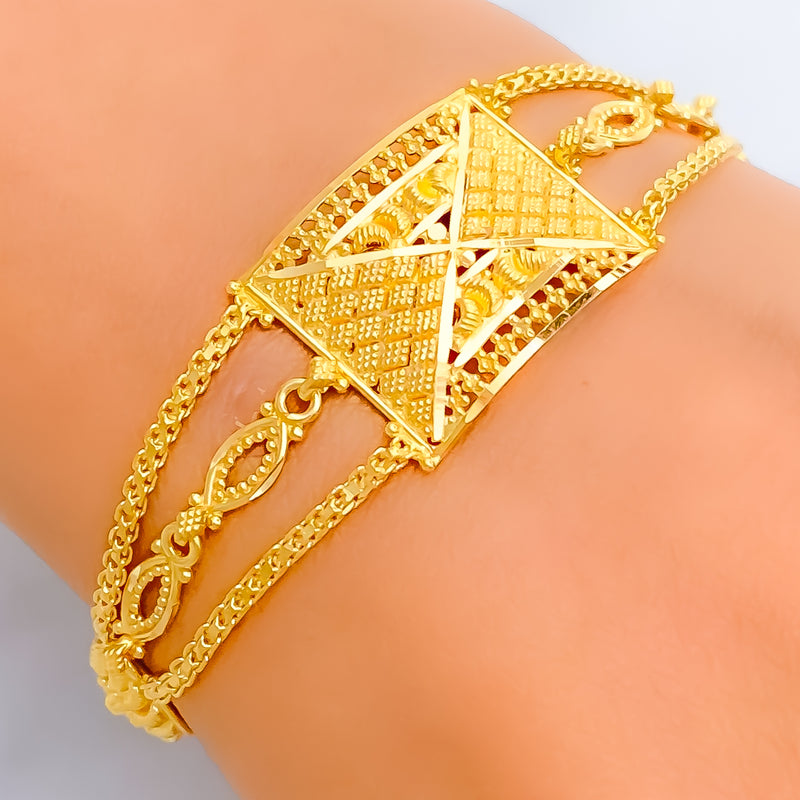 Precious Embellished 22k Gold Bracelet