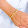 Fancy Two-Tone 21k Gold Bracelet