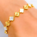 Fancy Two-Tone 21k Gold Bracelet