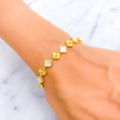 Fancy Two-Tone 21k Gold Bracelet