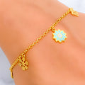 Colorful Charm 21k Star Bracelet