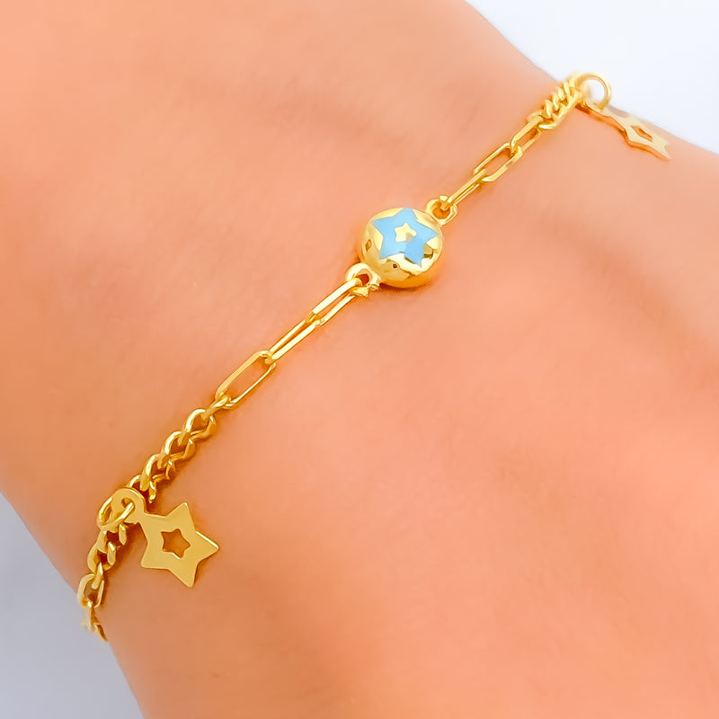 Stunning Adorned 21k Gold Bracelet