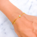 Stunning Adorned 21k Gold Bracelet