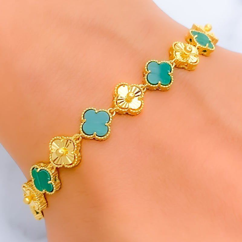 Evergreen Charming 21k Gold Bracelet