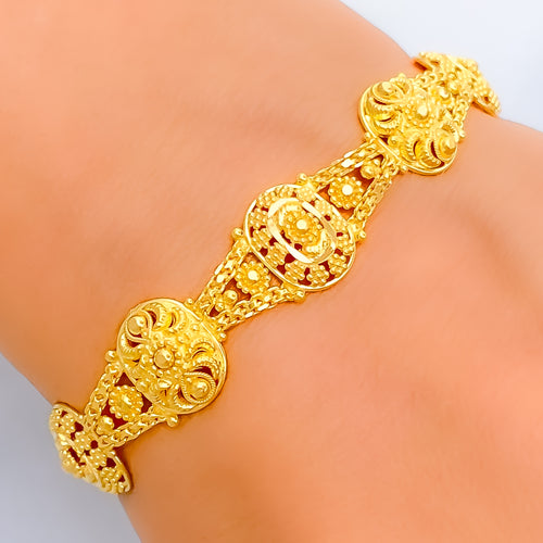 Elegant Detailed 22k Gold Bracelet