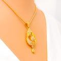 charming-delightful-22k-gold-cz-pendant-set