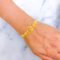 Classy Etched 22k Gold Bracelet