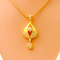 radiant-palatial-22k-gold-cz-pendant-set