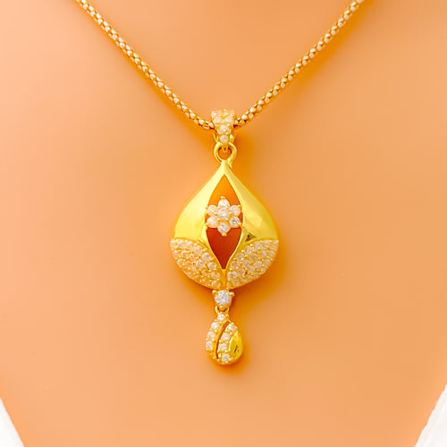 radiant-palatial-22k-gold-cz-pendant-set