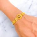 Classy Etched 22k Gold Bracelet