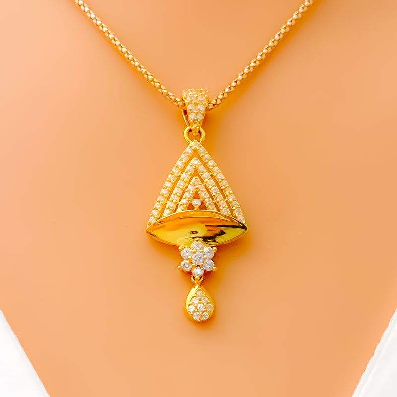 lovely-shimmering-22k-gold-cz-pendant-set