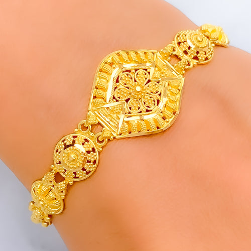 Charming Bold 22k Gold Bracelet