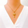 elegant-rich-22k-gold-cz-pendant-set