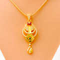 elegant-rich-22k-gold-cz-pendant-set