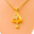 stunning-graceful-22k-gold-cz-pendant-set