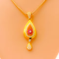 dressy-artistic-22k-gold-cz-pendant-set