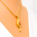 dressy-artistic-22k-gold-cz-pendant-set