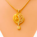 eternal-luminous-22k-gold-cz-pendant-set