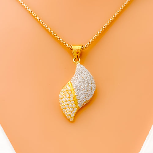 bespoke-alluring-22k-gold-cz-pendant-set