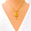stylish-fashionable-22k-gold-cz-pendant-set