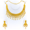 Elegant Tasseled 22k Gold Necklace Set