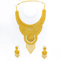 Extravagant Regal 22k Gold Bridal Necklace Set