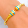 Eternal Radiant Striped 21k Gold Bangle Bracelet