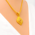 Traditional Multi-Bead 22k Gold Pendant Set 