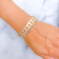 Glamorous Dynamic 22k Rose Gold Beaded Bangle