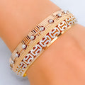 Glamorous Dynamic 22k Rose Gold Beaded Bangle